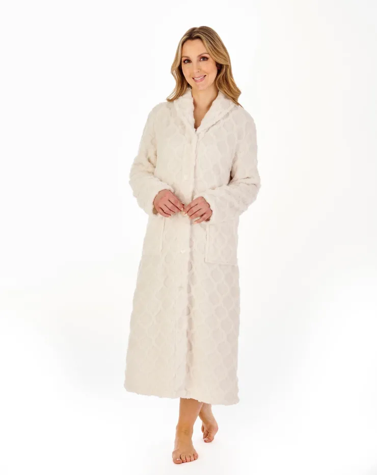 Honeycomb Texture 45" Button Through Housecoat HC04320