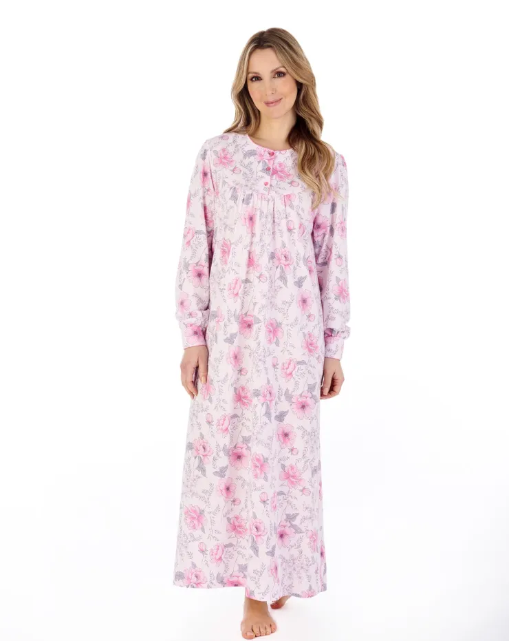 Picot Trim 50" Jersey Nightdress ND04109