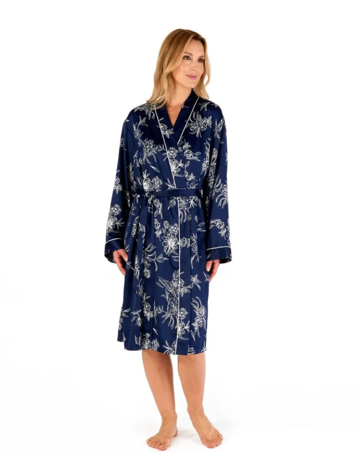 Floral Matte Satin 42" Kimono Wrap GL66724