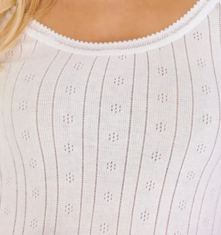 Slenderella Pointelle Pure Cotton French Neck Cami UW900