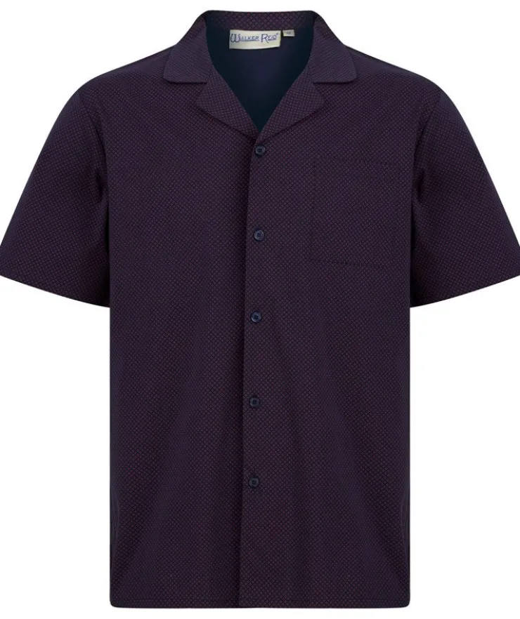 Diamond Geo Print Tailored with Shorts Woven Pyjama WR88834