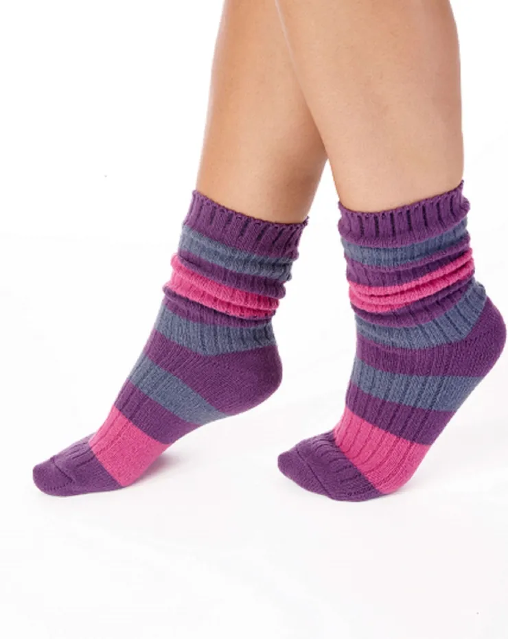 Stripe Pattern Rib Bedsock BS182