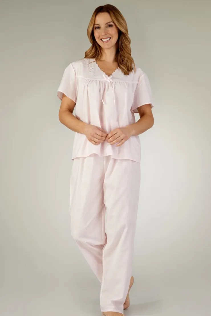 Embroidered Spot Print Woven Pyjama PJ3203