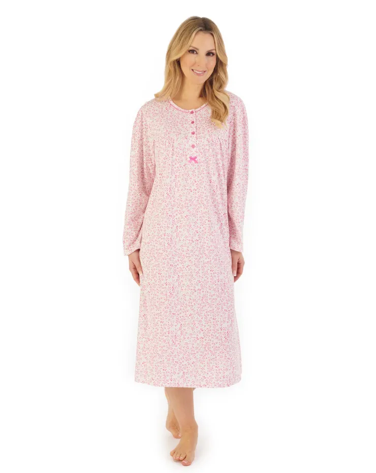 Leaf Print 45" Jersey Nightdress ND06102