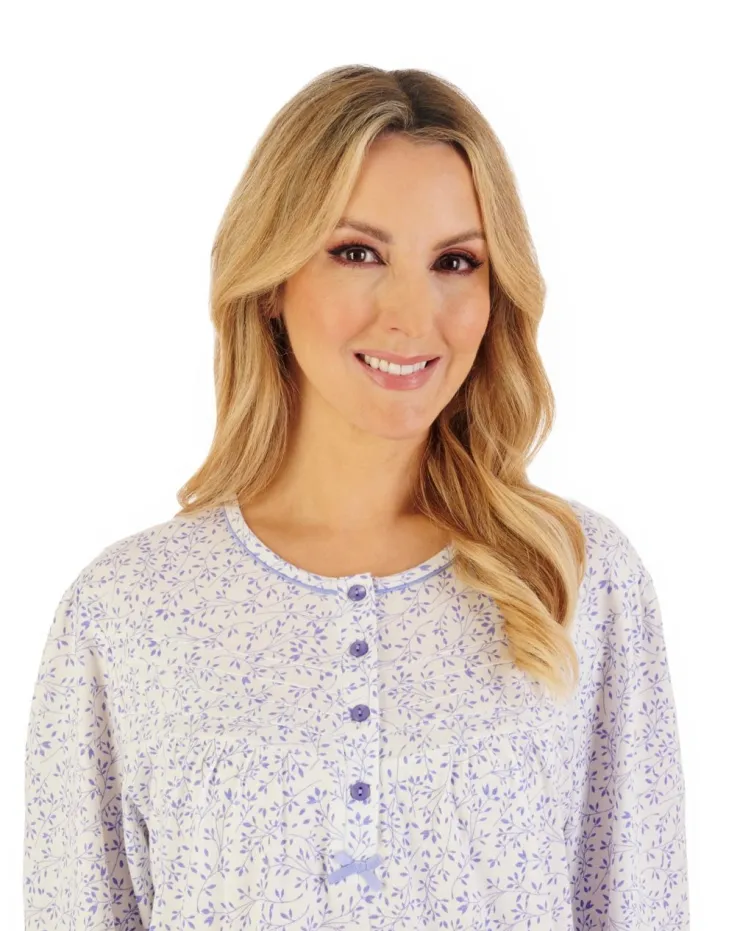 Leaf Print 42" Jersey Nightdress ND06101