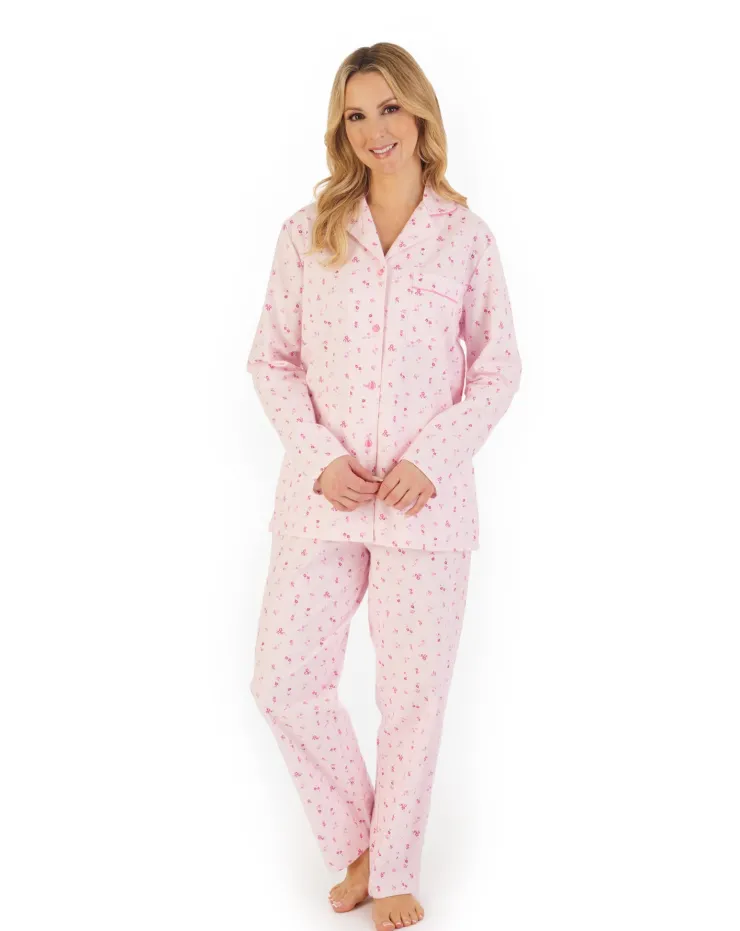 Floral Printed Luxury Flannel Tailored Pyjama PJ06213
