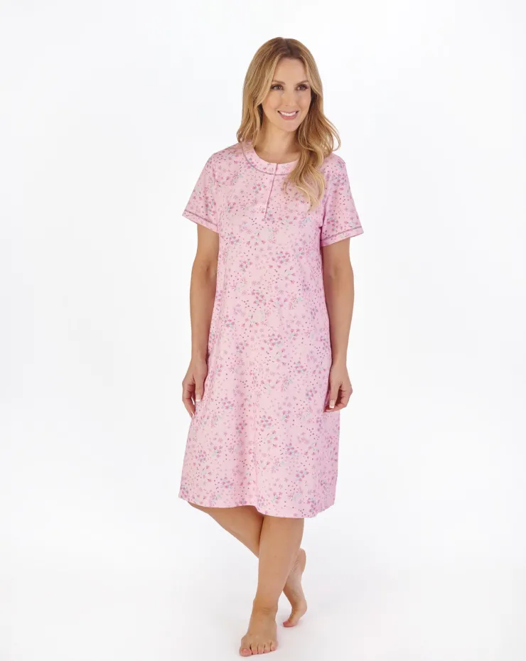Ditsy Floral Print 40" Jersey Nightdress ND05111
