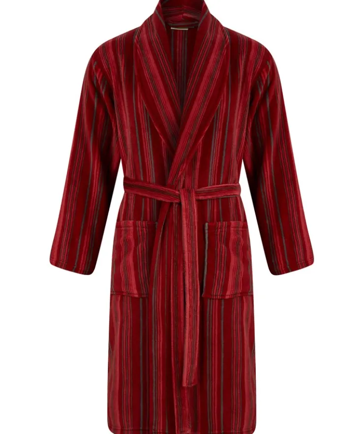 Printed Stripe 49" Coral Fleece Robe WR88861