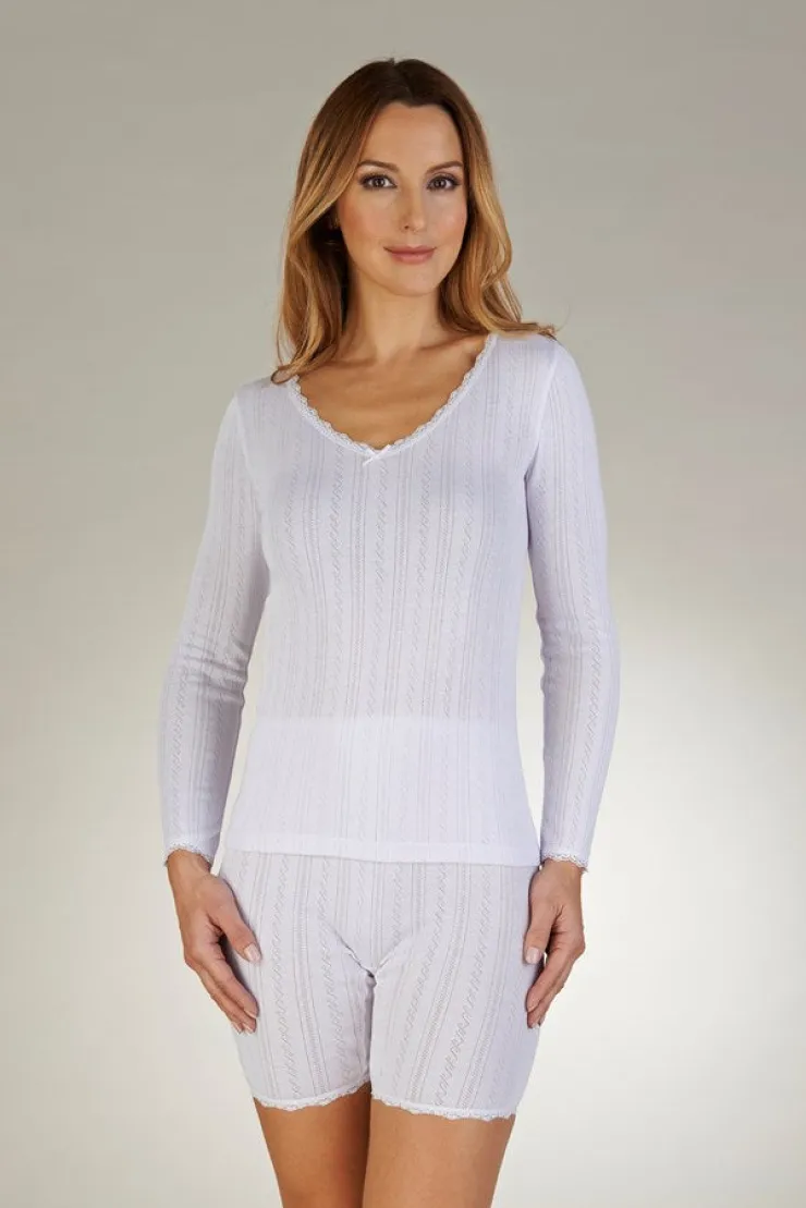 Slenderella Brushed Thermal Long Sleeve Top UW403