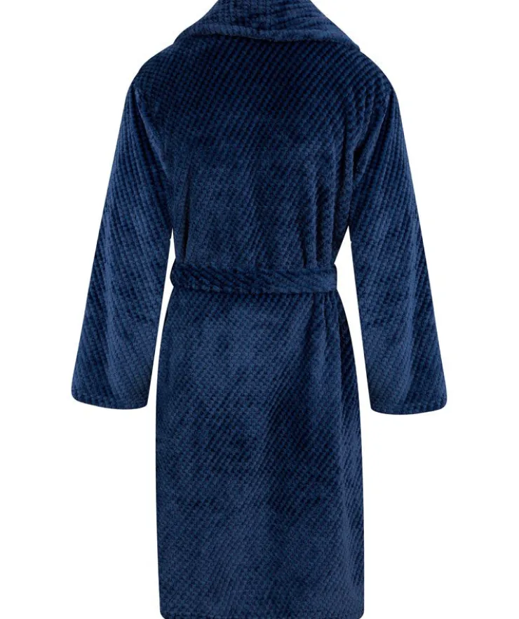 Jacquard Check Flannel Fleece 49" Shawl Collar Wrap WR4835