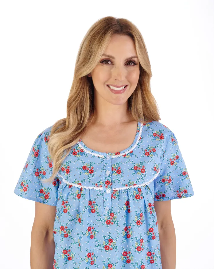 Ditsy Floral Print 42" Woven Nightdress ND05227