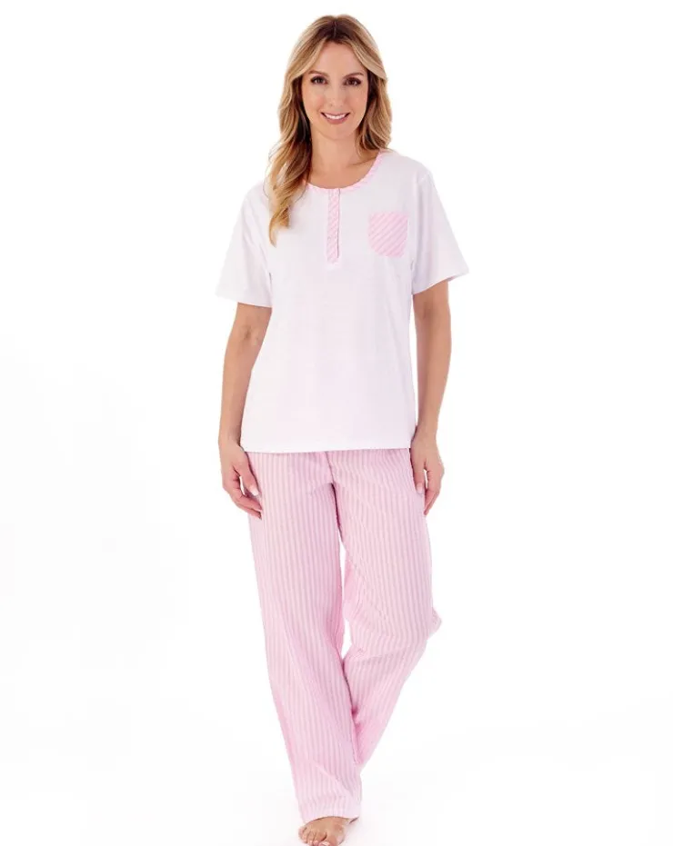 Classic Stripe Seersucker Woven Pyjama Set PJ01224