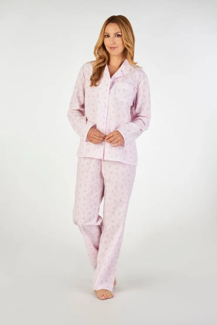 Floral Sprig Button Through Tailored Woven Pyjama PJ2203