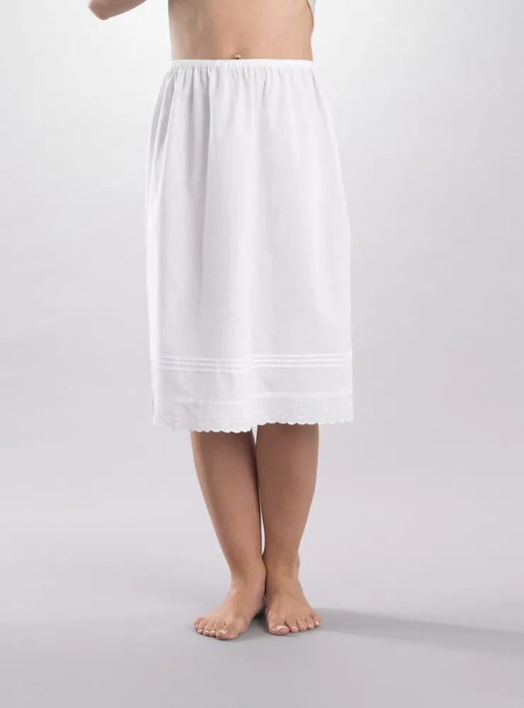 Slenderella 24'' Waistslip With Pintucks and Embroidered Broderie SL06281