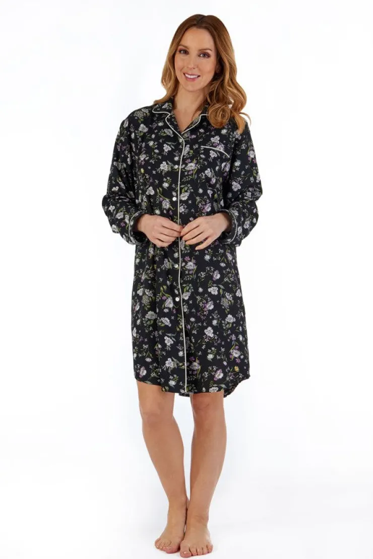 Ditsy Floral 38" Button Through Tailored Woven Nightshirt NS55275