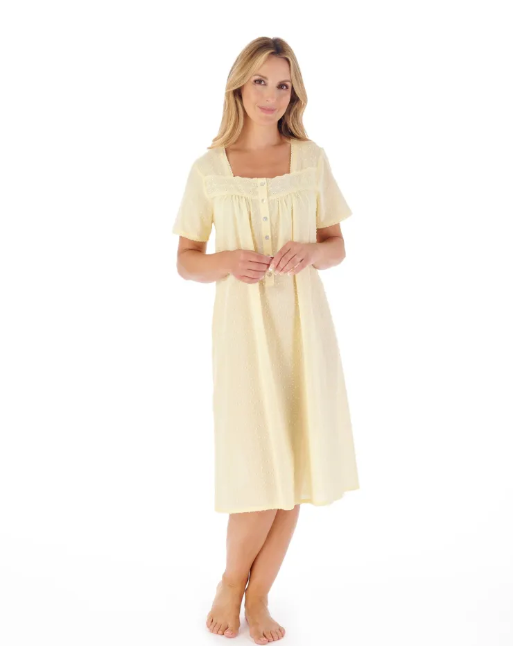Dobby Dot 42" Woven Nightdress ND01232