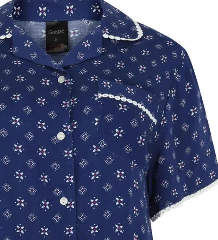 Supersoft Geometric Print Tailored Pyjama With Shorts GL3714