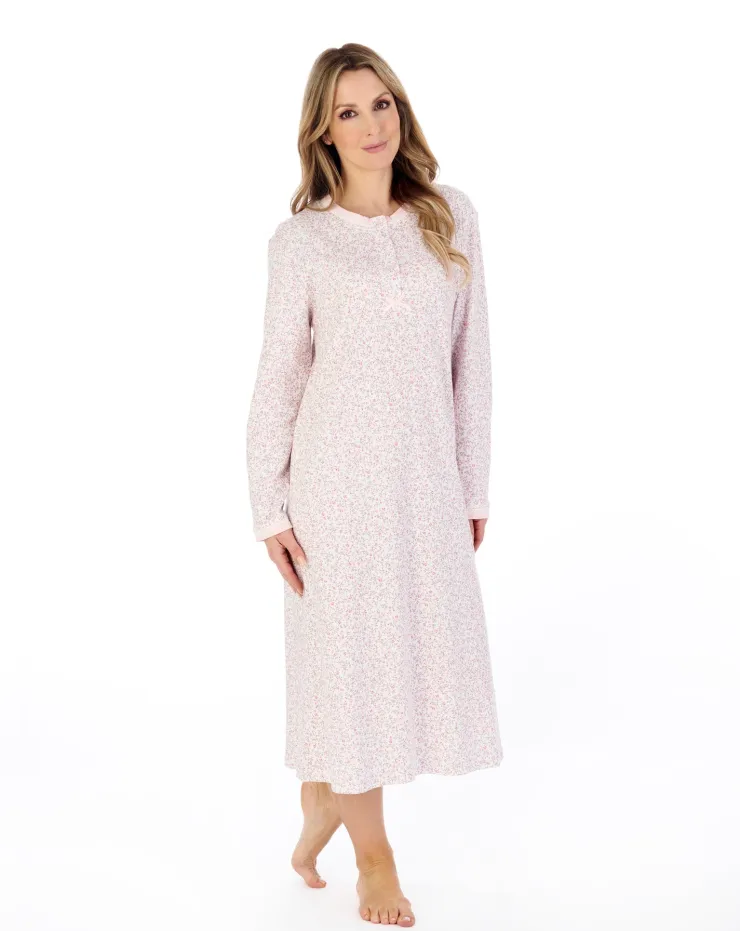 Floral Print 45" Interlock Jersey Nightdress ND04126
