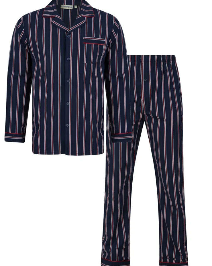 Woven Stripe Button Through Tailored Pyjama WR66802