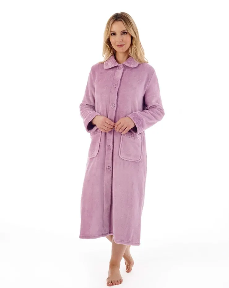Mini Waffle 46" Button Through Housecoat HC4301