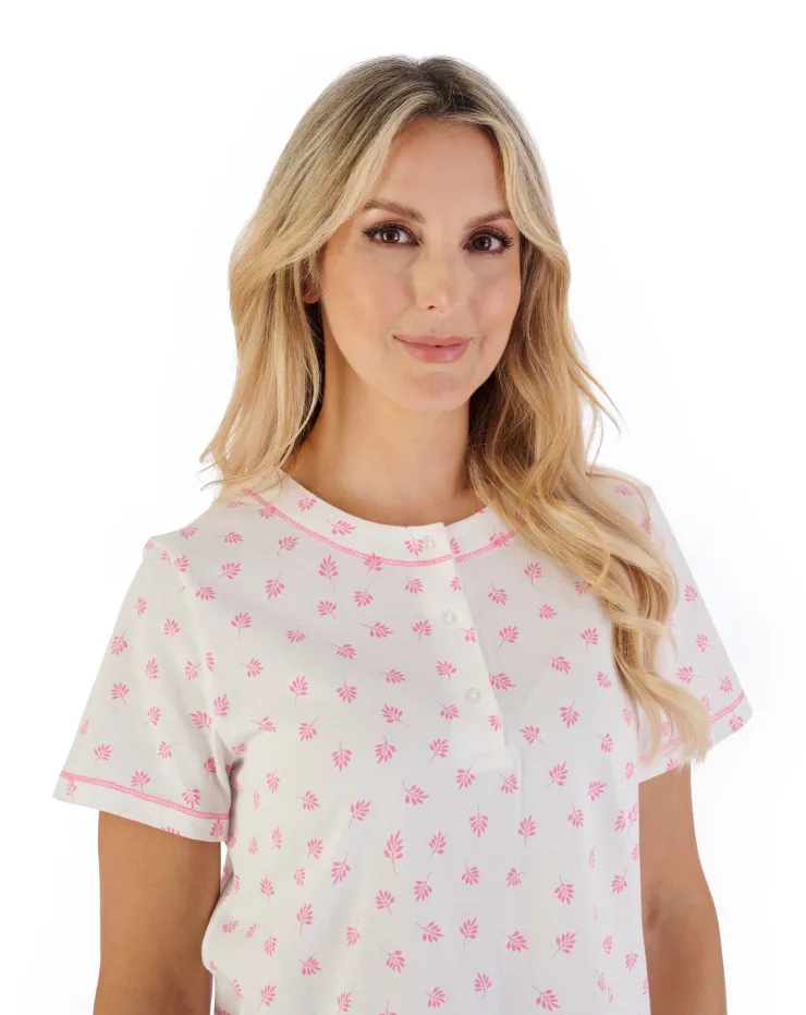 Leaf Print 40" Jersey Nightdress ND07116