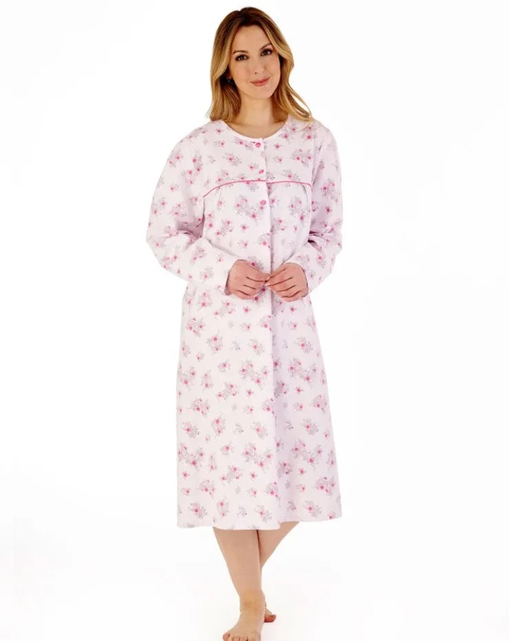 Floral Luxury Flannel 43" Woven Nightdress ND88210