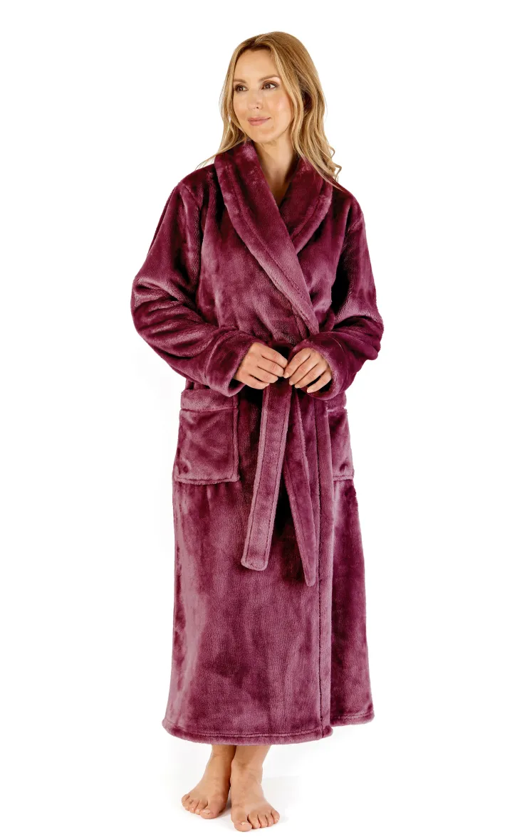 Luxury Flannel Fleece 48" Shawl Collar Wrap HC4342