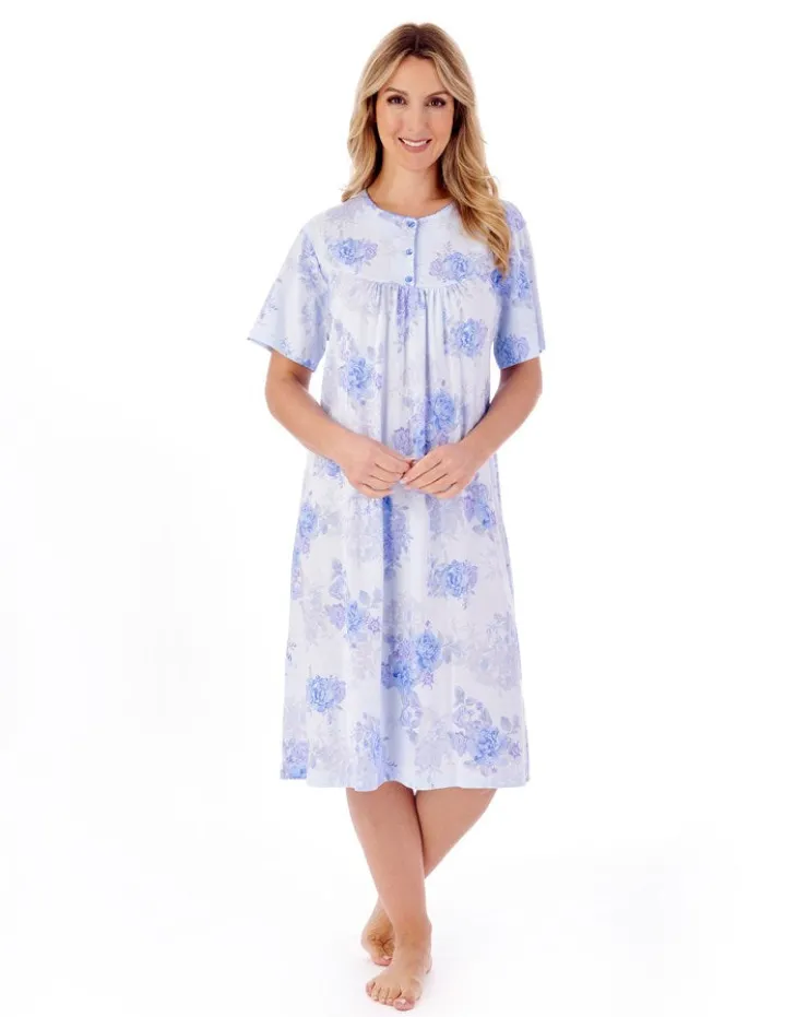 Large Floral Print 42" Jersey Nightdress ND01132