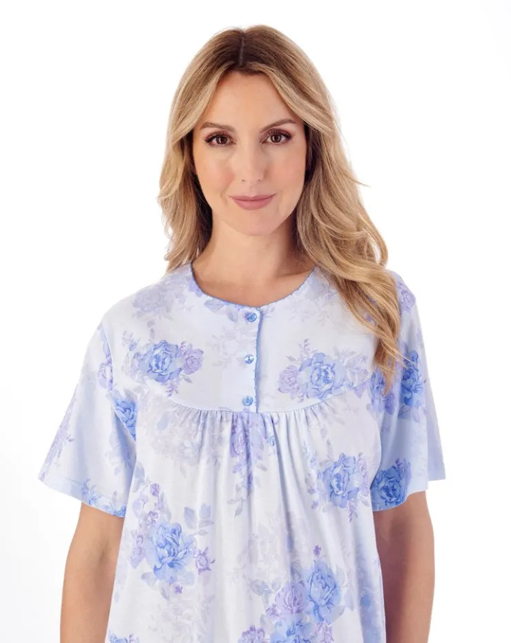 Large Floral Print 42" Jersey Nightdress ND01132