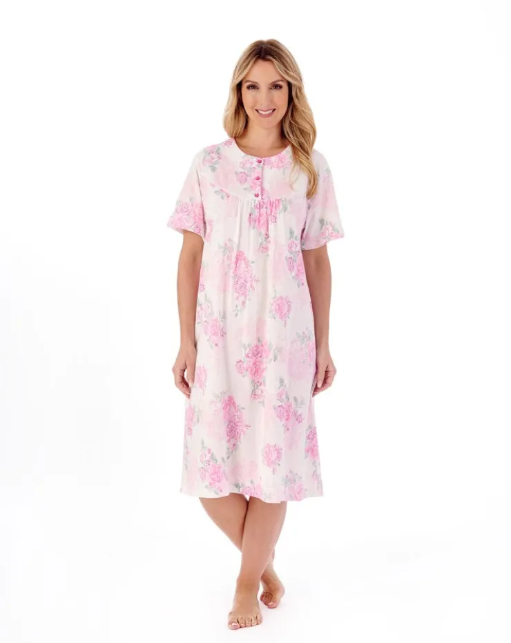 Large Floral Print 42" Jersey Nightdress ND01132