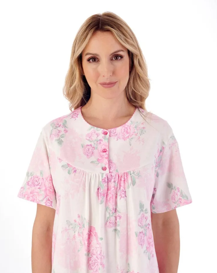 Large Floral Print 42" Jersey Nightdress ND01132