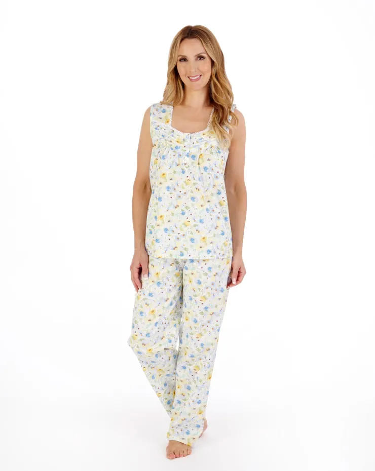 Watercolour Floral Woven Pyjama PJ05231