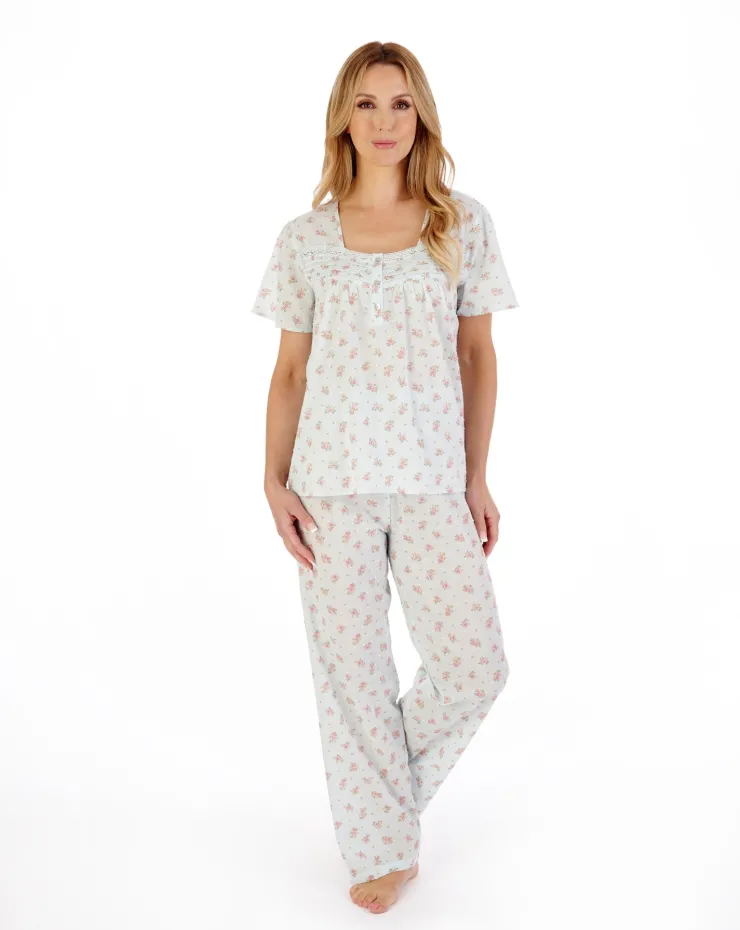 Floral Dobby Spot Woven Pyjama PJ05213