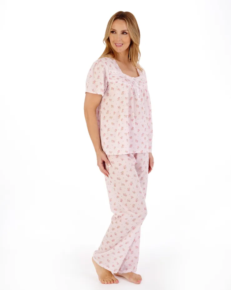 Floral Dobby Spot Woven Pyjama PJ05213