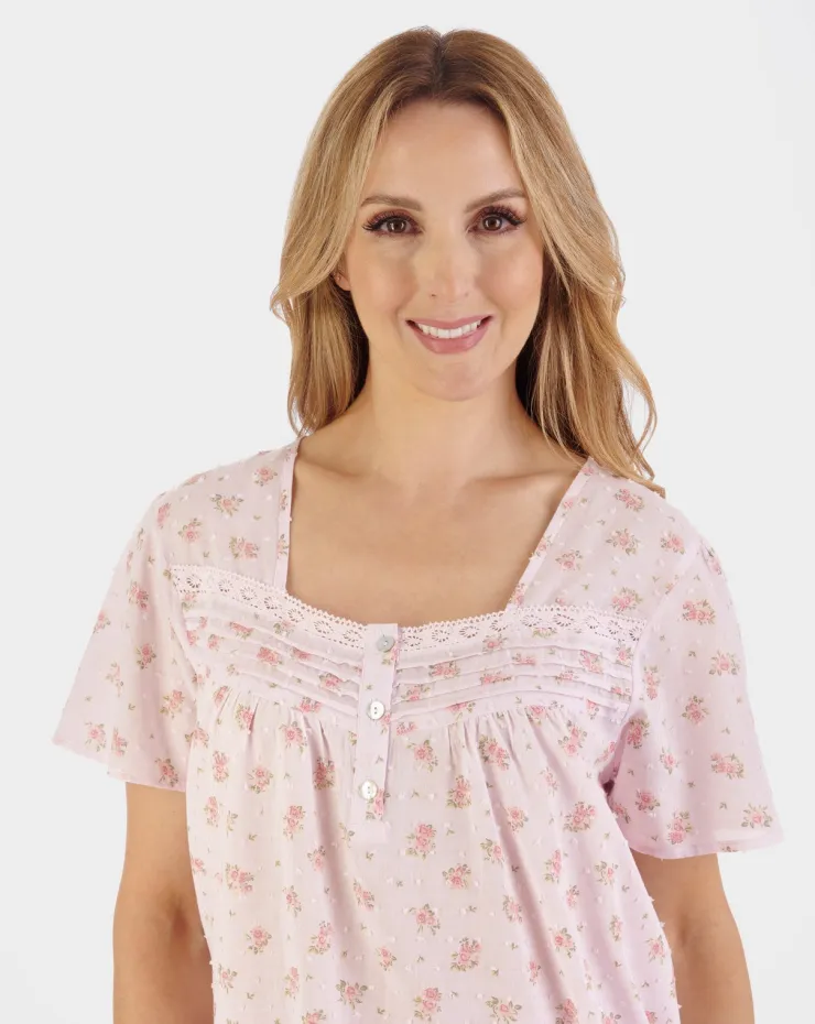 Floral Dobby Spot Woven Pyjama PJ05213