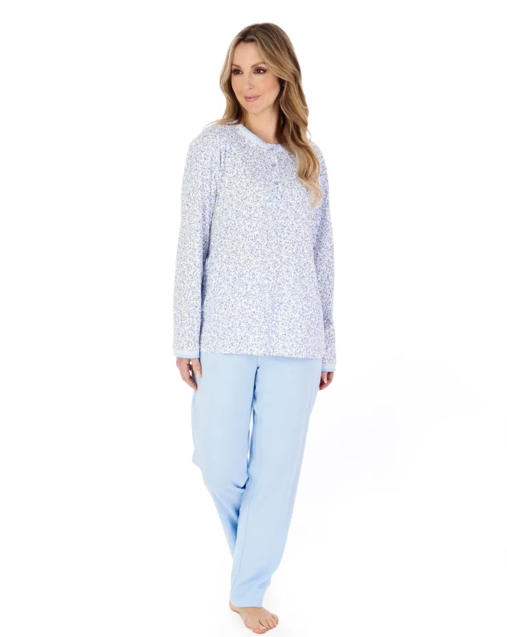 Floral Print Cotton Interlock Jersey Pyjama PJ04128