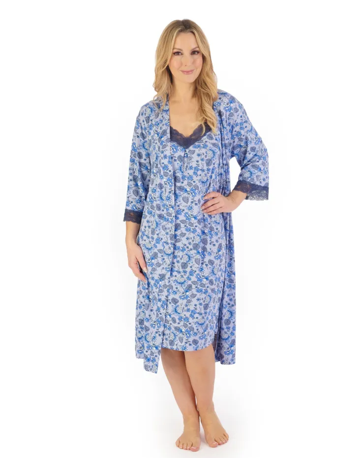 Supersoft Floral Print 42" Kimono Wrap GL06704