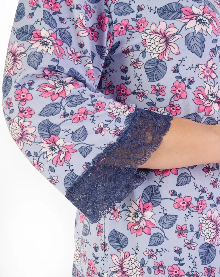 Supersoft Floral Print 42" Kimono Wrap GL06704