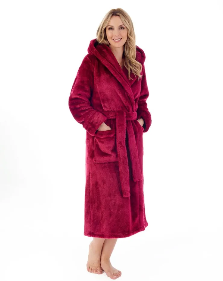 Luxury Flannel Fleece 46" Hooded Wrap HC4341