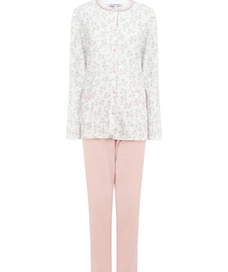 Ditsy Floral Button Through Jersey Pyjama PJ4131