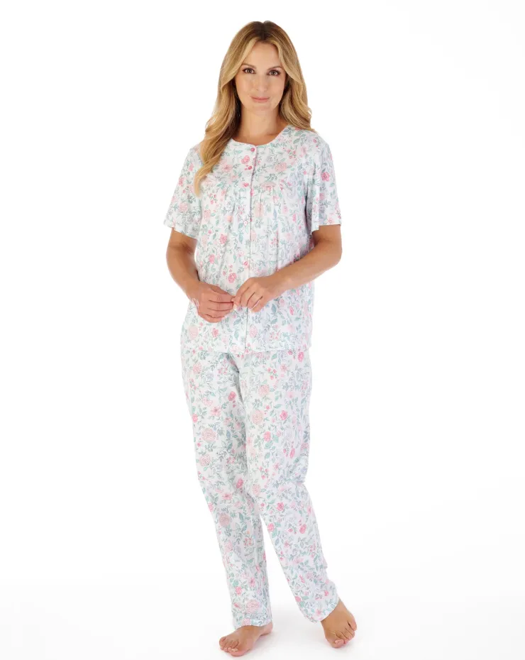 Trailing Floral Print Jersey Pyjama Set PJ03134