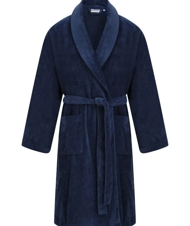 Towelling Velour 48" Shawl Collar Wrap WR66831