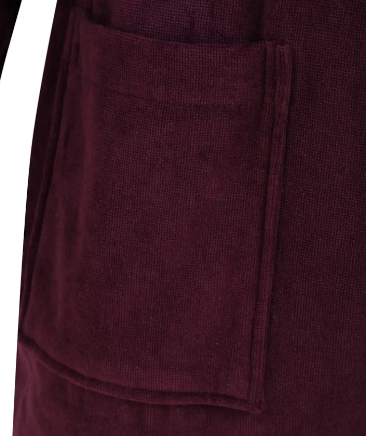 Towelling Velour 48" Shawl Collar Wrap WR66831