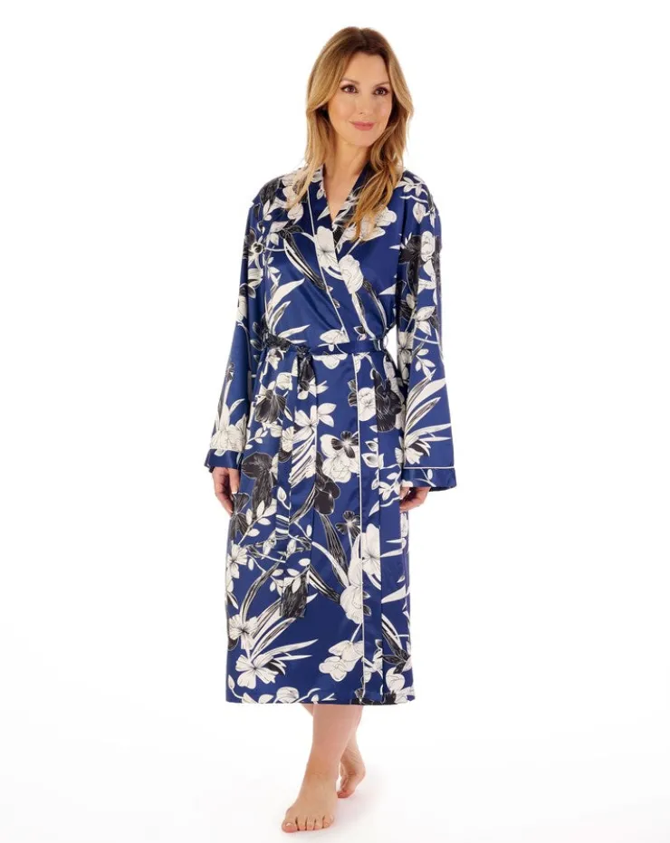 Floral Satin 46" Kimono Wrap GL02724
