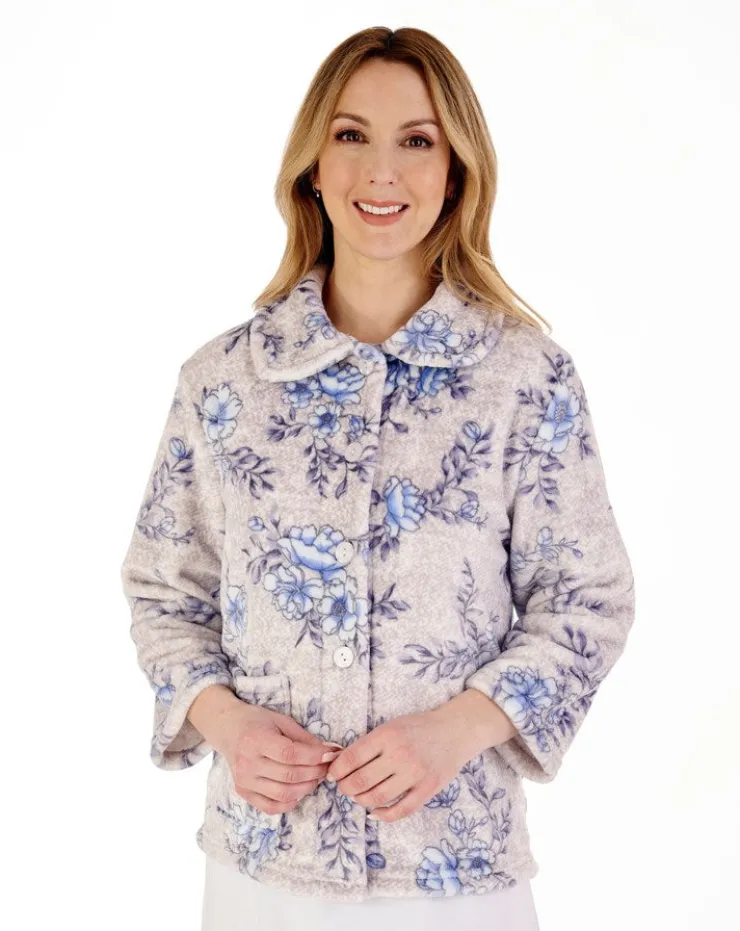 Floral Flannel Fleece 25" Bedjacket BJ88310