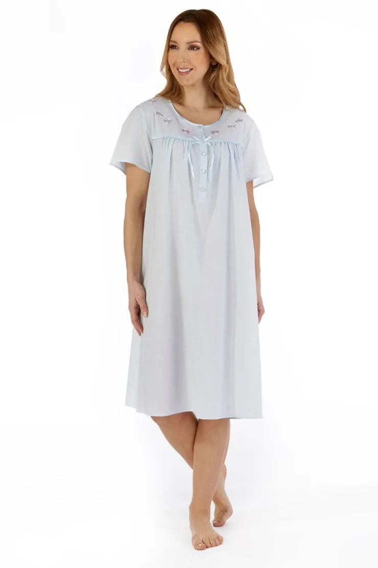 Embroidered Yoke 42" Woven Nightdress ND55201