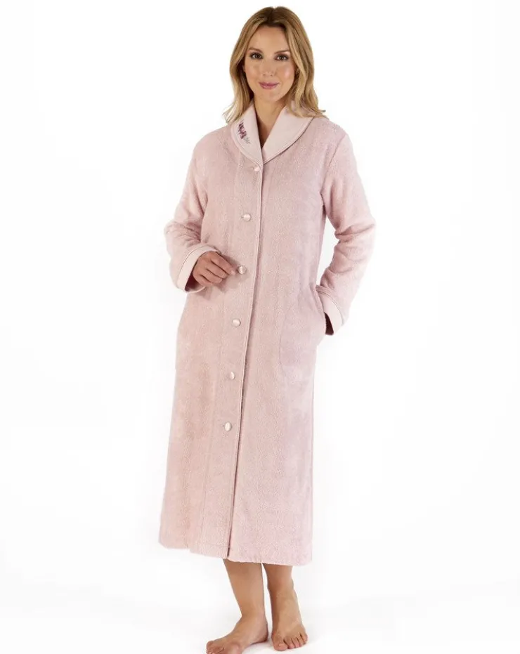 Embroidered 46" Button Through Housecoat HC66356